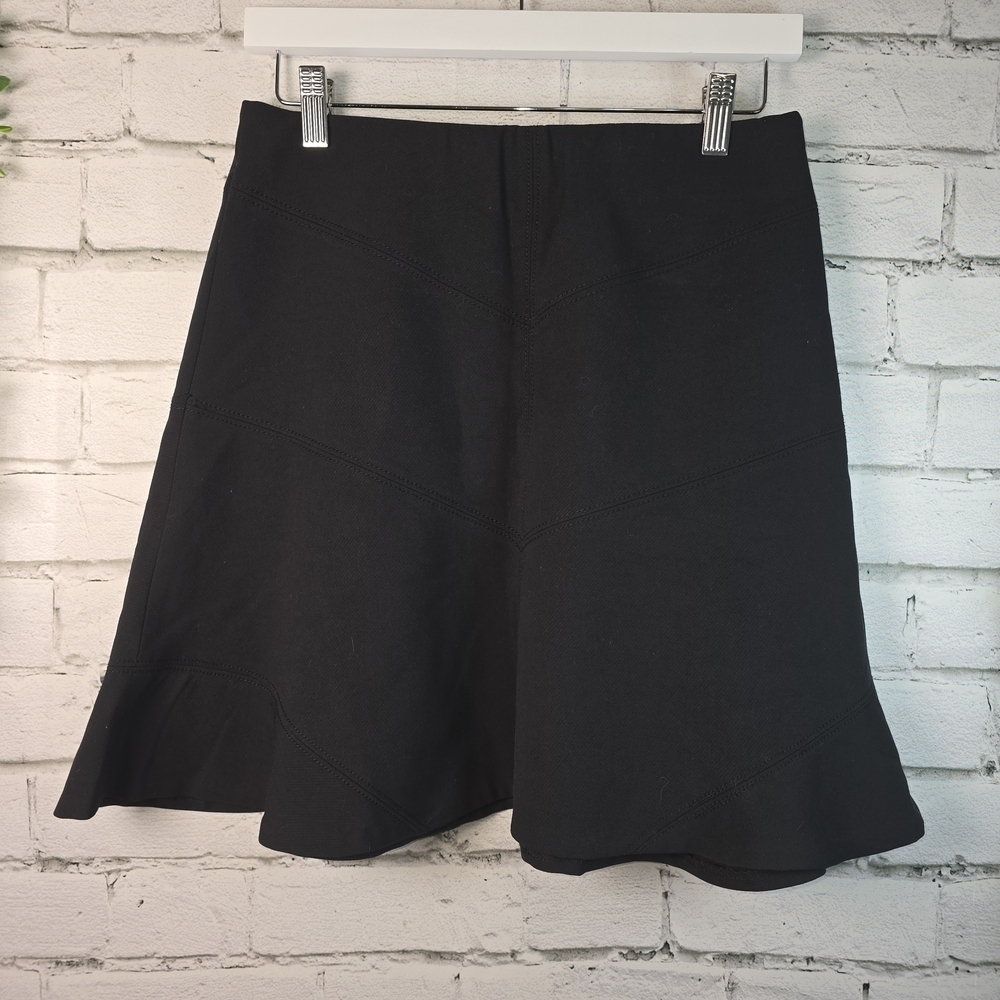 LOFT ELEGANT BLACK SKIRT MINI LENGTH SWING FULL SKIRT FLIRTY WOMENS SIZE 4